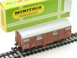 Minitrix 3239 gedeckter Güterwagen Karton 1965-1968 OVP 