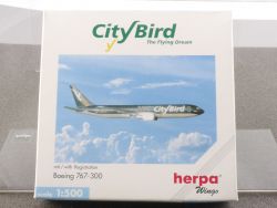 Herpa 502924 Boeing 767-300 CityBird OO-CTQ TOP! OVP 
