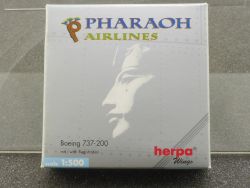 Herpa 512367 Boeing 737-200 Pharaoh Airlines SU-PMA Airplane OVP 
