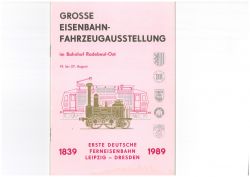 Begleitheft Eisenbahn-Fahrzeugausstellung 1989 Radebeul-Ost 