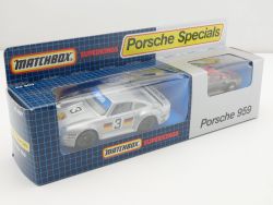Matchbox KS 809 Superkings Porsche Specials 2x 959 1:56 1:38 OVP 