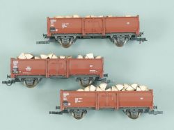 Roco Konvolut 3x Güterwagen Holzladung 46010 4302S DC H0 KKK 