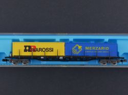 Atlas 2481 Rungenwagen Container Rivarossi Merzario N wie NEU! OVP 