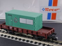 Roco 25007-2 Flachwagen Container Hoch-Tief Bauer Spur N NEU OVP 