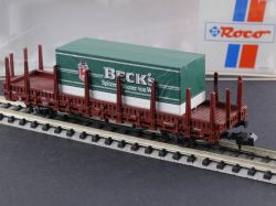 Roco 25915 Rungenwagen Auflieger Beck's Sommer 97 Spur N TOP OVP 