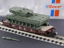 Roco 25314 Schwerlastwagen Panzer Leopard 2 ÖBB Spur N OVP 