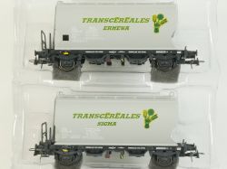 Makette 2x Getreidewagen Ermewa Sigma Transcereales SNCF H0 OVP 