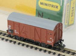Minitrix 3534 Gedeckter Güterwagen Gklm DB Spur N wie NEU! OVP 