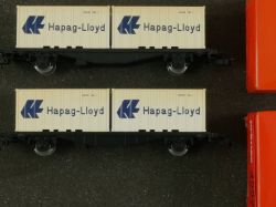 Märklin 4552 Primex Konvolut 2x Containerwagen Hapag-Lloyd OVP 