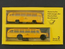 Brekina Serie 2 Postbusse MB O 321 O 6600 H Bundespost tlw. OVP 
