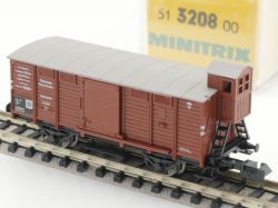 Minitrix 3208 Gedeckter Güterwagen Gm DRG 13208 TOP! OVP 