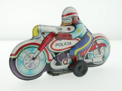 Juguete Roman V-100 Spanien Blech-Motorrad Record Policia 