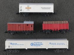 Fleischmann/Arnold Konvolut 4x Güterwagen 8389 4562 u.a. Spur N 