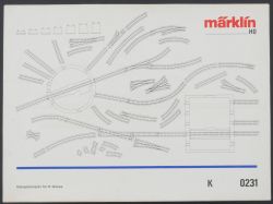 Märklin K 0231 Gleisplanspiel für K-Gleise H0 Modellbahn OVP 