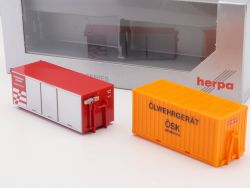 Herpa 932936 Container-Set Ölwehrgerät Feuerwehr Bremen NEU! OVP SG 