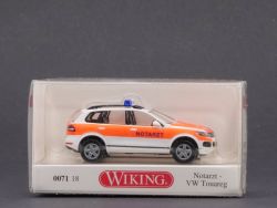 Wiking 007118 VW Touareg Notarzt Modellauto 1:87 H0 NEU! OVP 