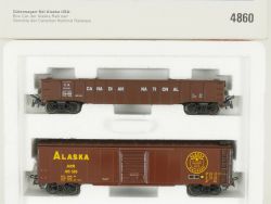 Märklin 4860 Güterwagen-Set Alaska USA Blechwagen Box Car NEU! OVP 