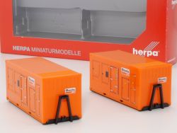 Herpa 076890 2x 20 ft. Bau-Container Boels für LKW 1:87 NEU! OVP 