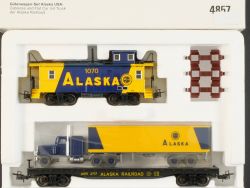Märklin 4857 US-Güterwagen-Set Alaska USA Caboose Truck NEU! OVP 