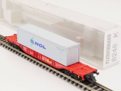 Fleischmann 8248 K Containertragwagen Cargo NOL SW N wie NEU! OVP 