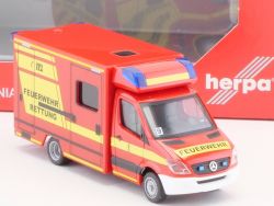 Herpa 090759 MB Sprinter RTW Feuerwehr Rettung München NEU! OVP SG 