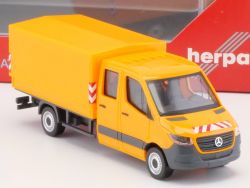 Herpa 095198 MB Sprinter 18 Kommunal DoKa Pritsche NEU! OVP 