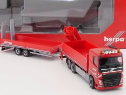 Herpa 312332 Volvo FH Kranladezug Kutter Memmingen 1:87 NEU! OVP 