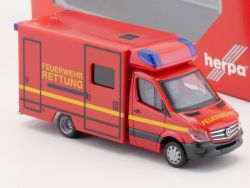 Herpa 091602 MB Sprinter RTW Feuerwehr Rettung 1:87 NEU! OVP SG 