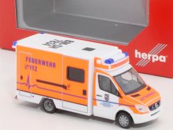 Herpa 091657 MB Sprinter Fahrtec RTW Feuerwehr Hürth NEU! OVP 