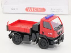 Wiking 060125 Feuerwehr Unimog U 20 offene Pritsche 1:87 NEU! OVP ST 