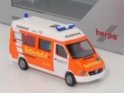 Herpa 275934 MB Sprinter Babymobil Feuerwehr Wuppertal NEU! OVP SG 