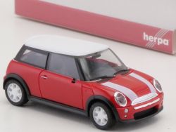 Herpa 023115 Mini Cooper S Modellauto rot 1:87 NEU! OVP 