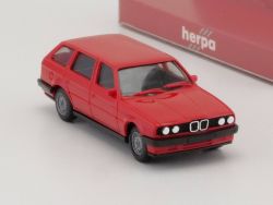 Herpa 2063 BMW 325i Touring E30 Modellauto rot 1:87 NEU! OVP 