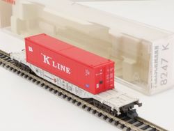 Fleischmann 8247 K Containertragwagen DB K LINE Spur N TOP! OVP ST 