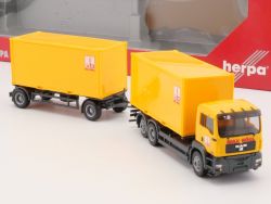 Herpa 149983 MAN TGA M Hängerzug Container Max Bögl 1:87 NEU OVP ST 