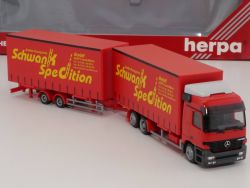 Herpa 147606 MB Actros Hängerzug Spedition Schwank 1:87 NEU! OVP 