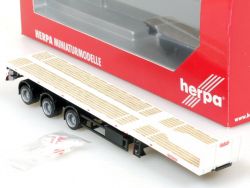 Herpa 076050 Nooteboom Teletrailer Rungen-Anhänger weiss/schwarz OVP ST 