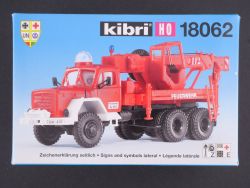 Kibri 18062 Magirus Kranwagen Feuerwehr Bausatz 1:87 NEU! OVP 