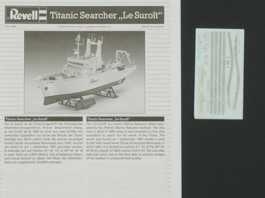 Revell 05131 Titanic Searcher Le Suroit - Augsburger Spielzeugkiste